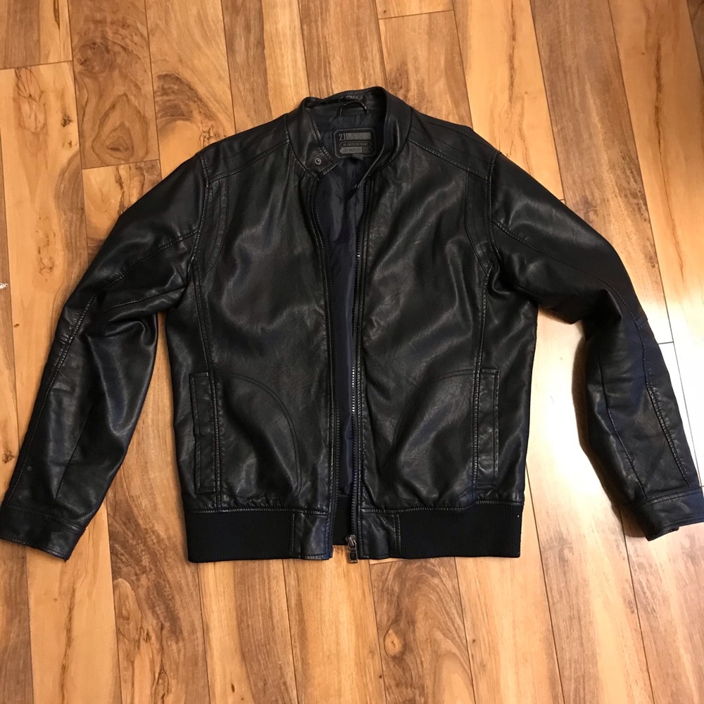 Large leather jacket
